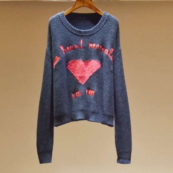 Love black sweater for women